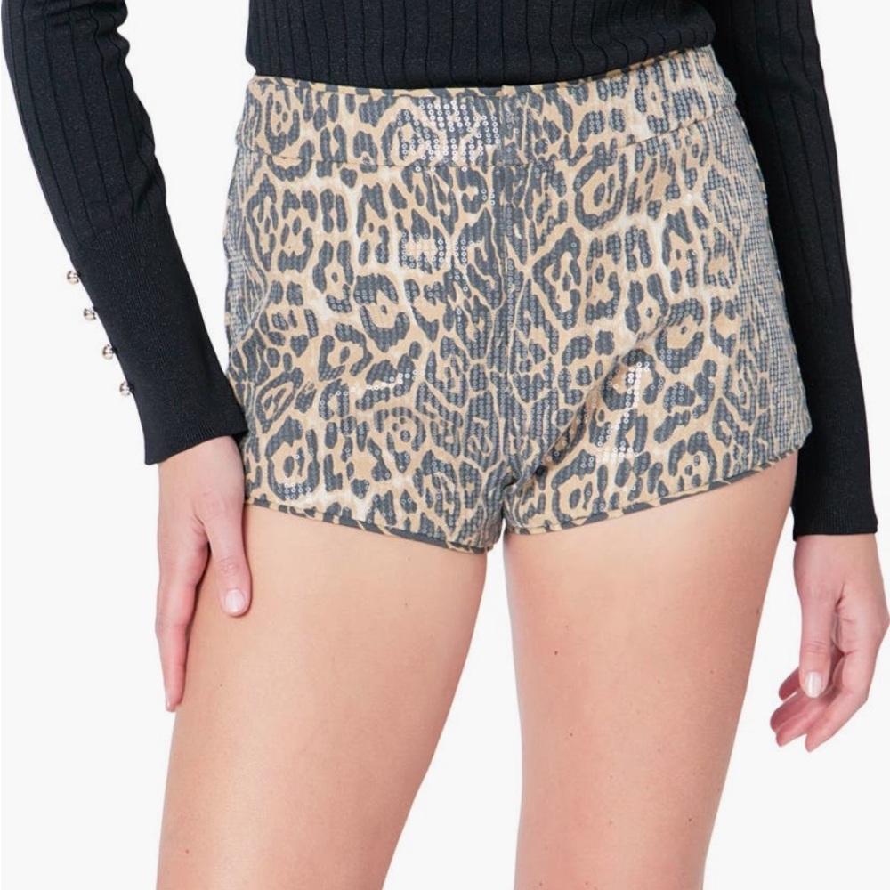 Leopard Print Micro Shorts